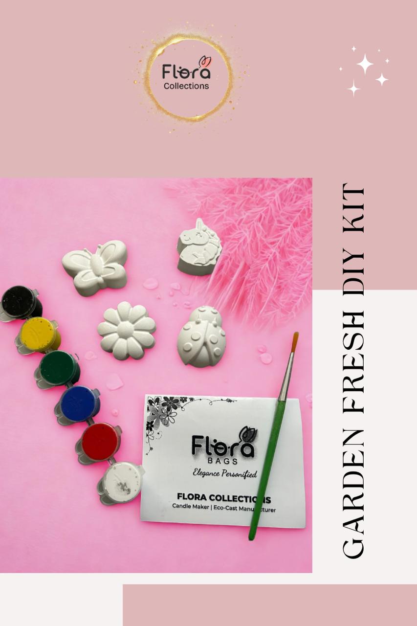 Garden Friends DIY Painting Kit – Gypsum Props with Paints, Brush & Manual | Creative Kids Craft Set (Pack Of 12)