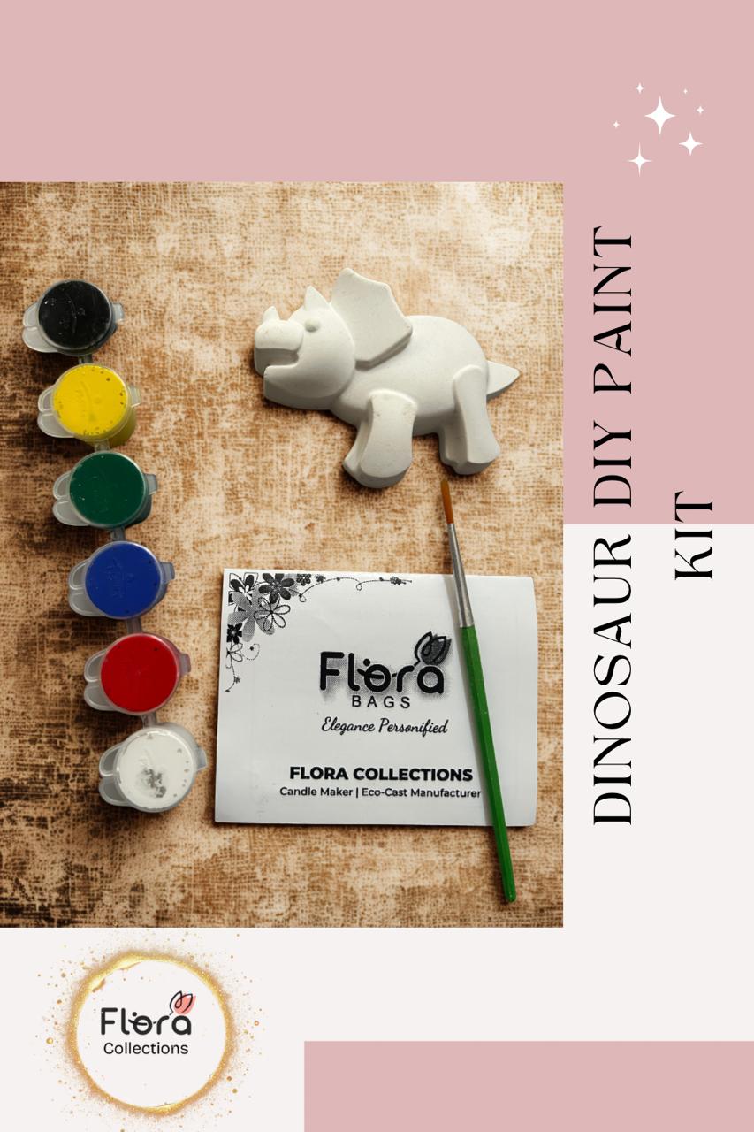 Dinosaur DIY Painting Kit – Gypsum Props with Paints, Brush & User Manual | Kids Creative Activity Set (Pack Of 12)