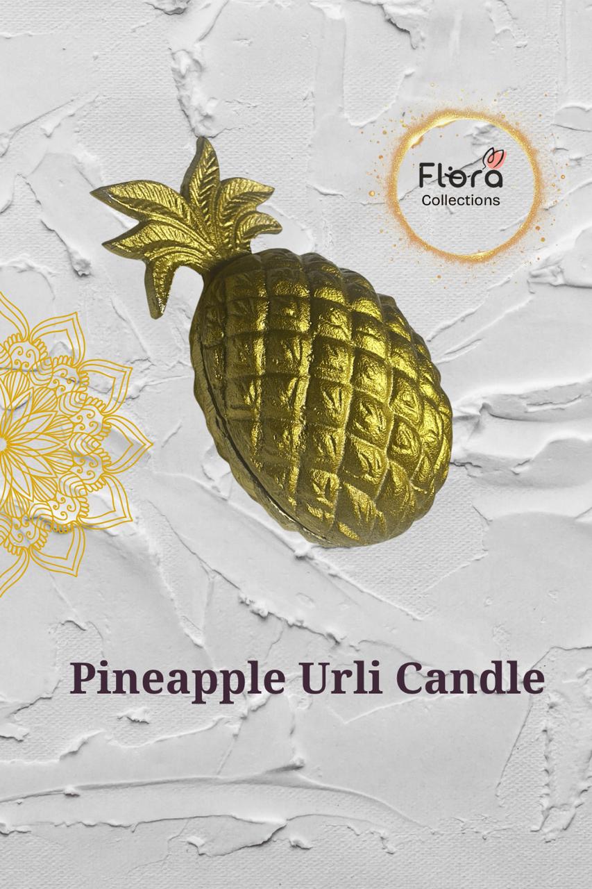 Pineapple Urli Candle – Coco Soy Wax with Chandan & Turmeric Fragrance | Luxury Décor Candle