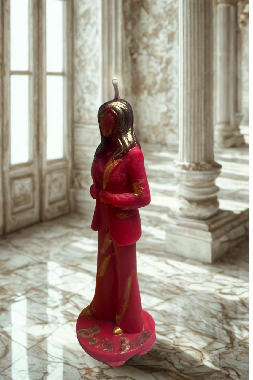 Boss Babe Candle – Soy Wax Lady Boss Figurine | Rose Garden Fragrance | Corporate & Special Gifting